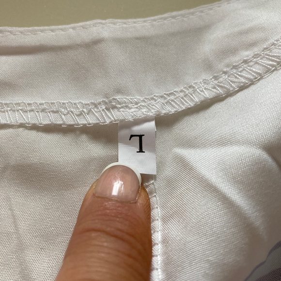 White patterned BRAND NEW summer dress! Size L - Picture 6 of 8